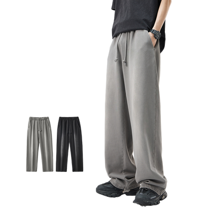 Baggy Washed Straight-Cut Sweatpants