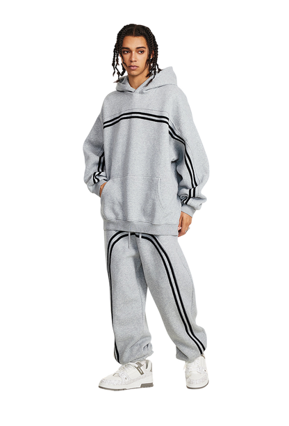 Stripe Washed Loose Fit Track Suit