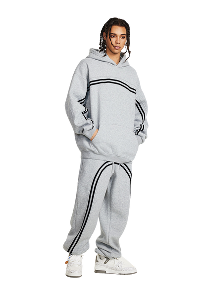 Stripe Washed Loose Fit Track Suit