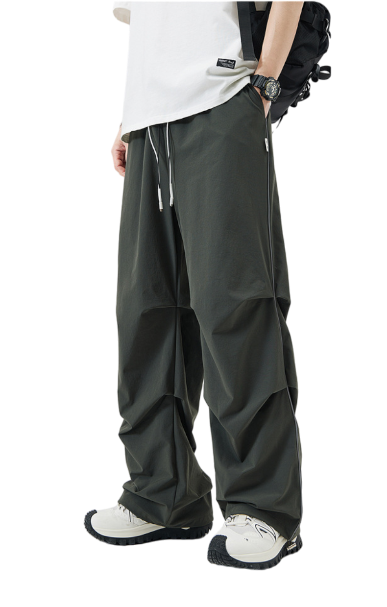 Corrugated Loose Fit Pants