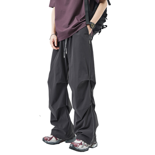 Corrugated Loose Fit Pants