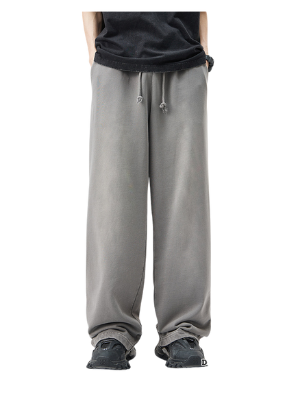 Baggy Washed Straight-Cut Sweatpants